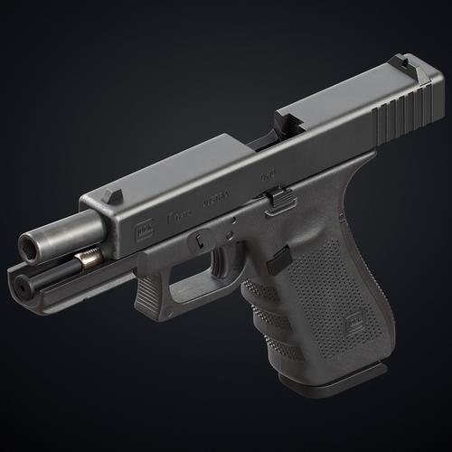 武器本是为了守护:3d枪支glock17 渲染设计
