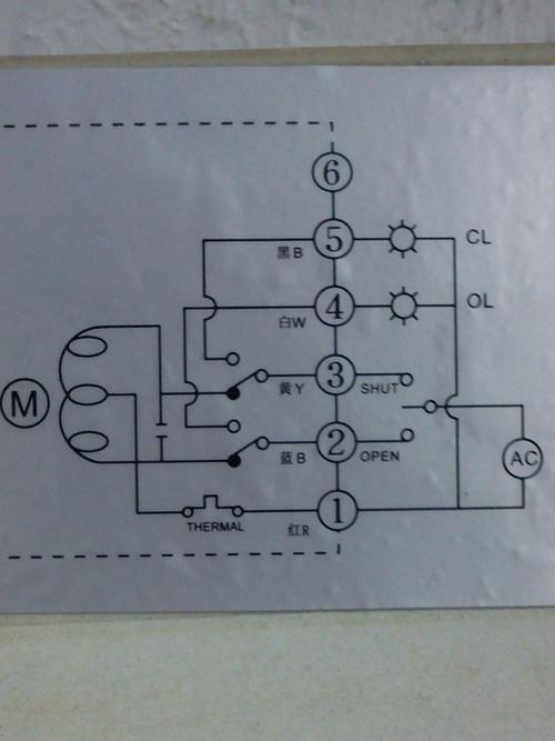 电动阀上有六个端子,请问这个原理图的意思?要怎么接才能正常工作?