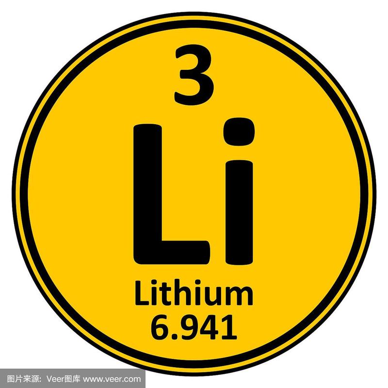 元素周期表中锂的图标