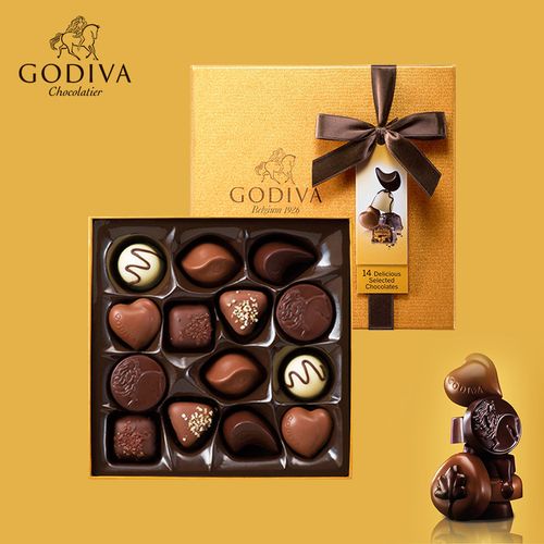 比利时原装进口巧克力歌帝梵(godiva)巧克力夹心金装礼盒七夕情人节