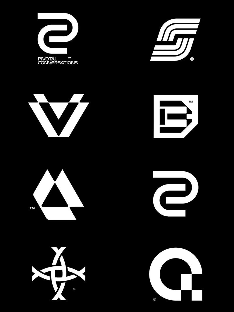黑白极简logo设计分享|高级简约标志