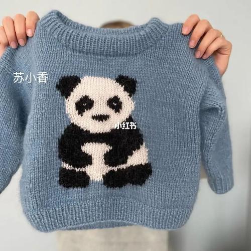 熊猫宝宝的手编提花
