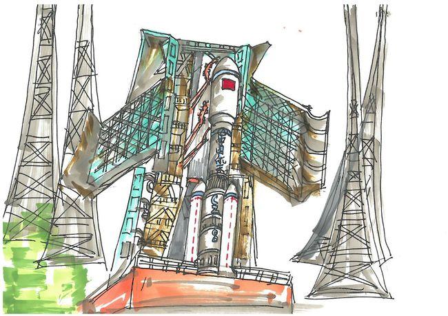 一组手绘漫画带你回顾"长八"成功首飞|发射场|火箭|航天|长征|西昌