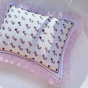 十字绣排线包 紫色小清新花边简约手工常用好看平价 成品
