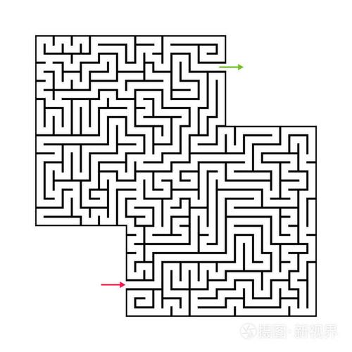 抽象的迷宫迷宫与入口和出口.矢量迷宫 eps 10