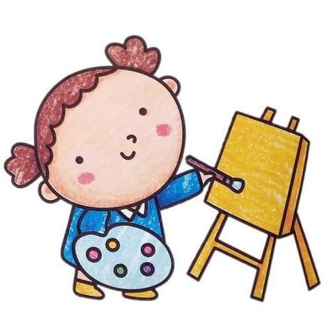 画家的简笔画绘画的女孩简笔画女孩简笔画画人的简笔画怎么画集一个人