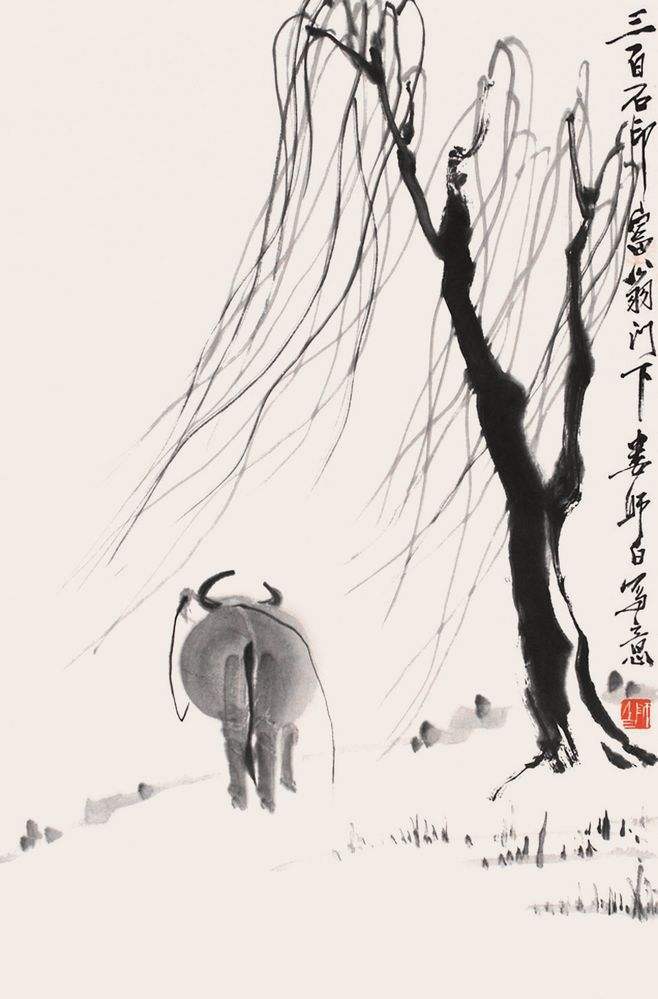 上海白石画院院长,少白公子-汤发周揭秘:齐白石画的牛,为什么能卖1000