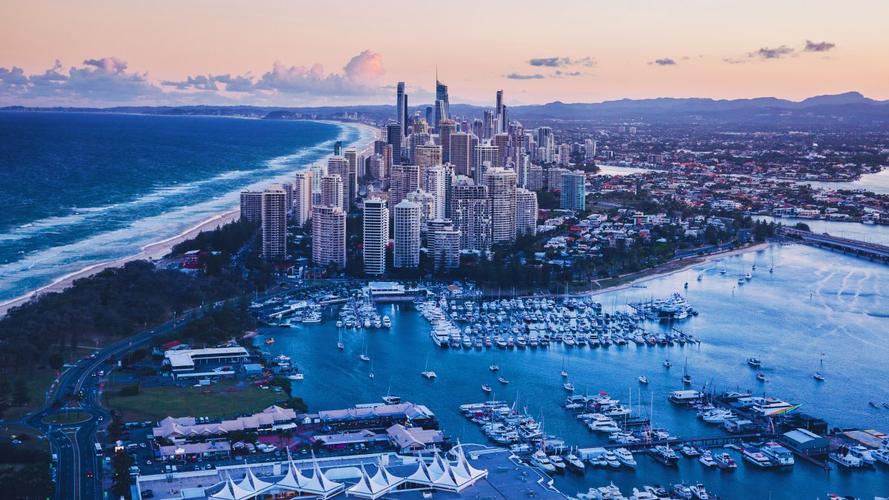 澳大利亚昆士兰州黄金海岸城市风景图片,4k高清风景图片,娟娟壁纸