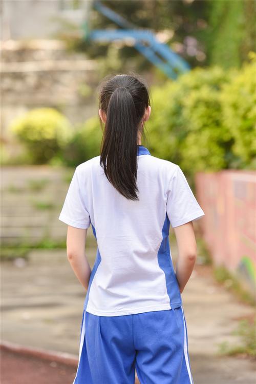 深圳校服 中学女生款夏季运动服短袖上衣 短裤套装(可单买)