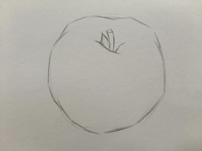 静物素描苹果