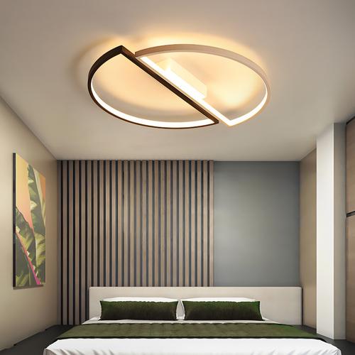 led吸顶卧室灯现代创意温馨个性简约主卧灯房间顶灯三色调光灯具
