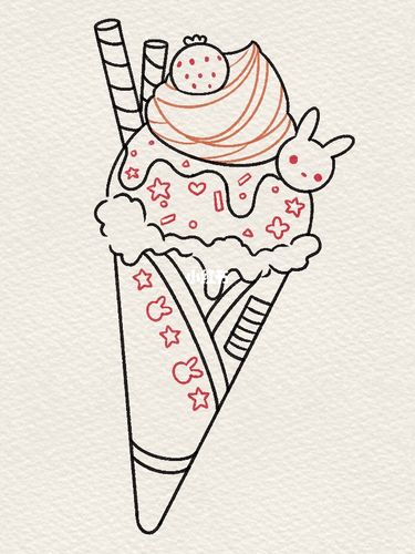 「简笔画」(100/60)草莓91冰淇淋90·内附步骤