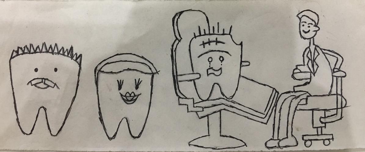 儿童绘画蛀牙