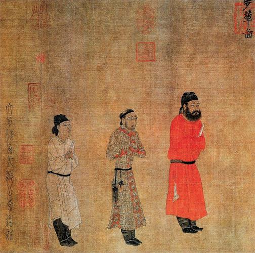 673),唐代画家,雍州万年(今陕西西安)人,擅画人物,车马,台阁,尤长于
