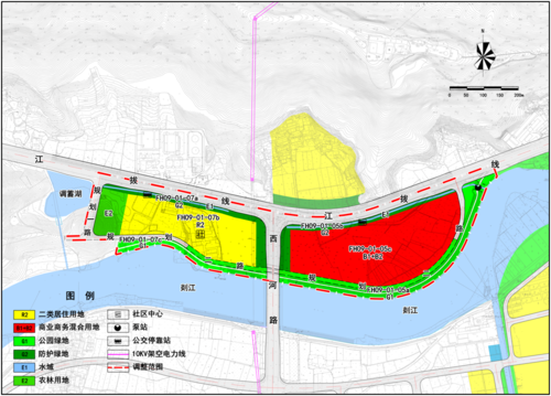 宁波市奉化区江口街道中心区控制性详细规划fh090105c等地块局部调整