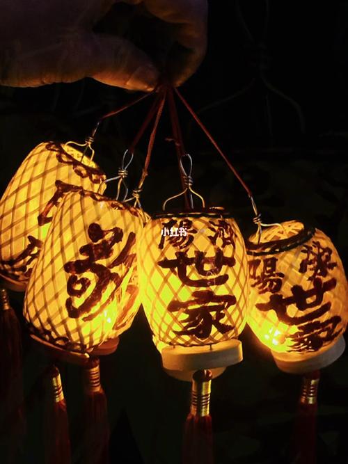 潮汕非遗传统习俗文化竹编油纸写灯笼小高灯