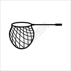 黑色渔网插画_黑色渔网卡通_黑色渔网插图_手绘_板绘_摄图网