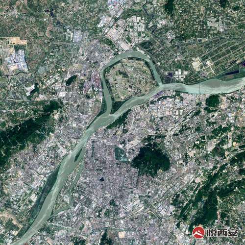 北京西安杭州南京武汉五大城市高清卫星图
