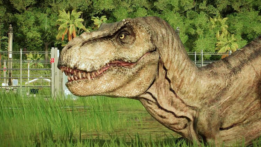 rexy 霸王龙,索纳岛的恐龙园 ~ 侏罗纪世界进化 2 代