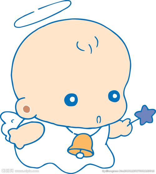 可爱的小婴儿天使设计图__卡通设计_广告