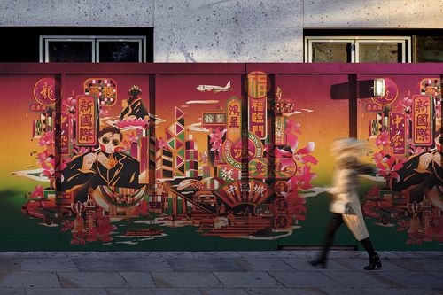 城市印象插画-香港