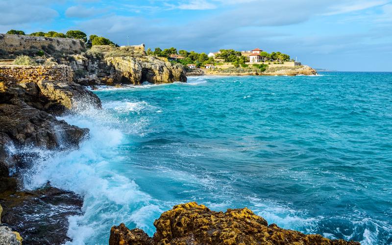 地中海海岸自然风景高清图片桌面壁纸