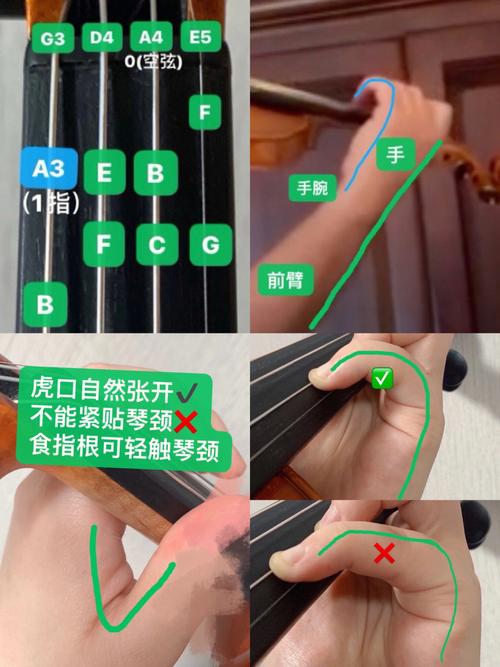 4步学会拉小提琴的正确姿势之3按弦