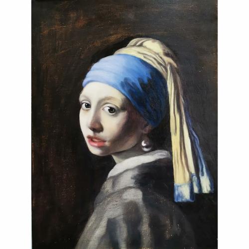 油画| 临维米尔《戴珍珠耳环的少女》 - 简书