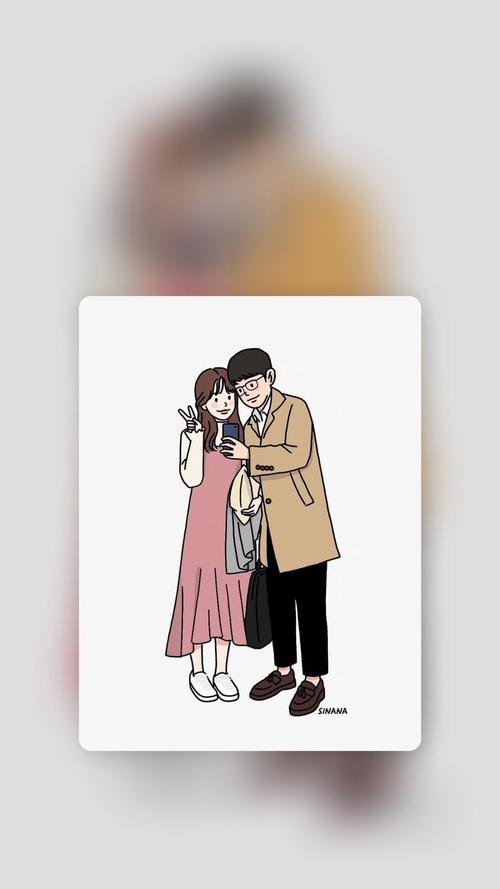 情侣卡通图片高清手机壁纸