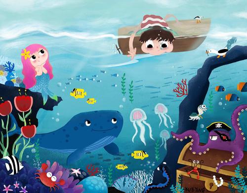 海底世界|插画|儿童插画|儿童插画_薛莹 - 原创作品 - 站酷 (zcool)