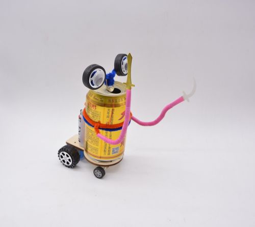易拉罐机器人 科技小制作电动diy小发明科学实验手工作业拼装玩具