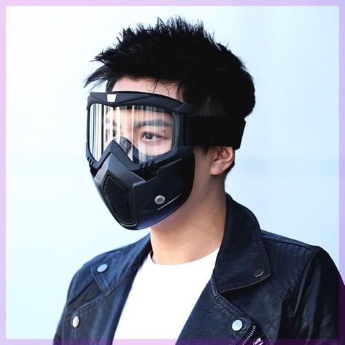 防风防灰尘面具骑行高清透明防雾护目眼镜电焊防护面罩防风镜全脸