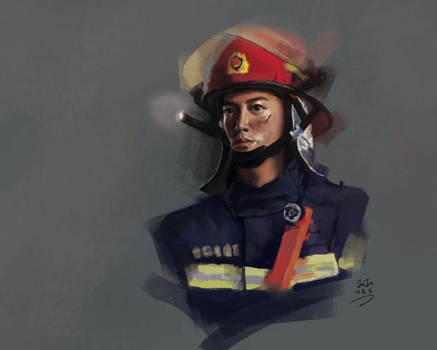 烈火英雄-画个消防员