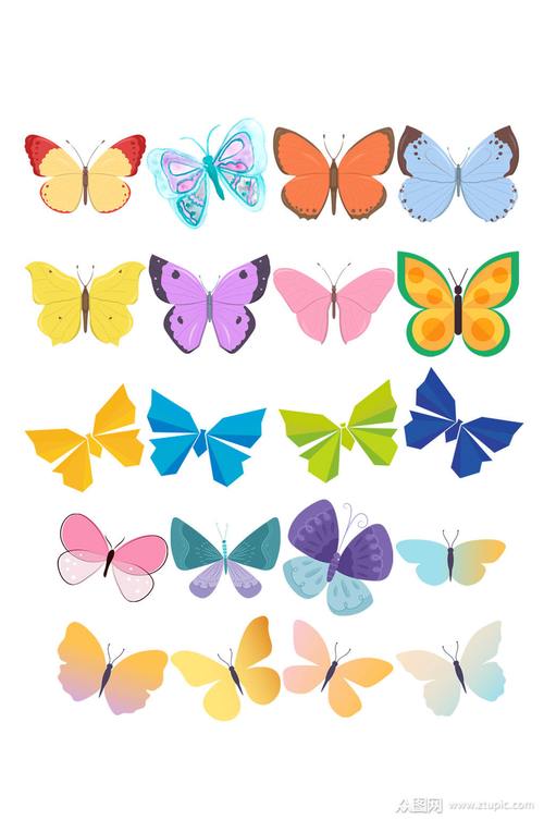 高清卡通蝴蝶设计素材