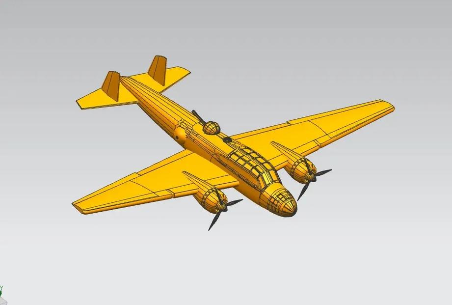 96式陆攻飞机三维ug模型图纸3d素材文件参考资料#3d设计 - 抖音