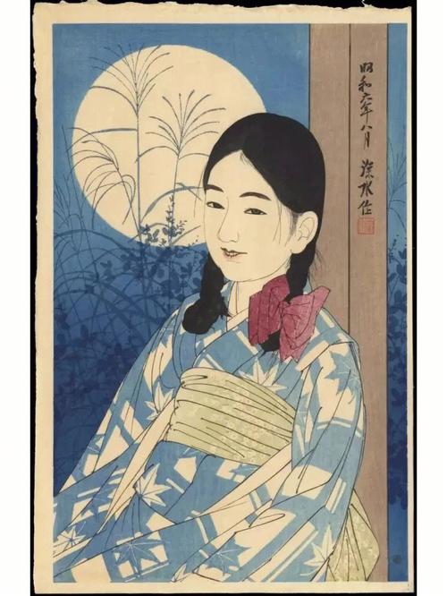 伊东深水(1898-1972),大正·昭和时期的日本画家,擅长"美人绘",属浮世