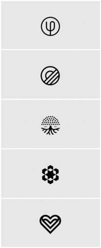 分享一组几何形状的创意logo设计,简单而清爽