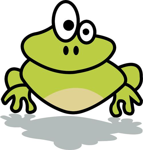 可爱的绿色卡通青蛙设计图片