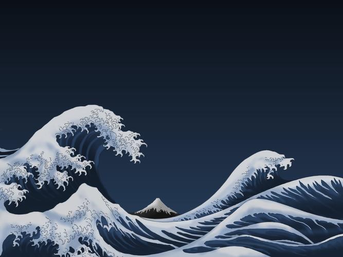 日本 海浪 - 堆糖,美图壁纸兴趣社区