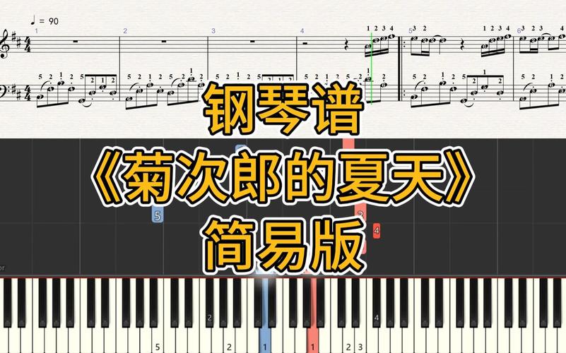 【钢琴谱】菊次郎的夏天 简易版 带指法
