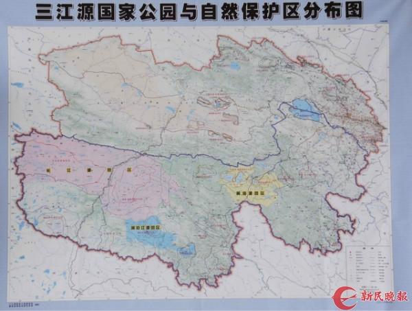 图说:三江源国家公园与自然保护区分布图.
