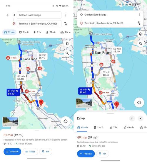 谷歌翻新地图应用:界面更简洁,交互更舒适