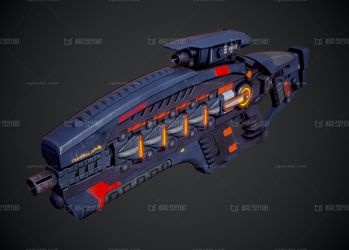 次世代pbr scifi 科幻枪械 科幻_joker2020作品_武器枪械模型_cg模型