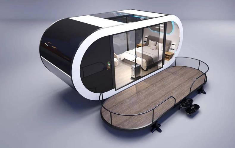 酷幻造型苹果舱太空舱装配式建筑可移动房屋