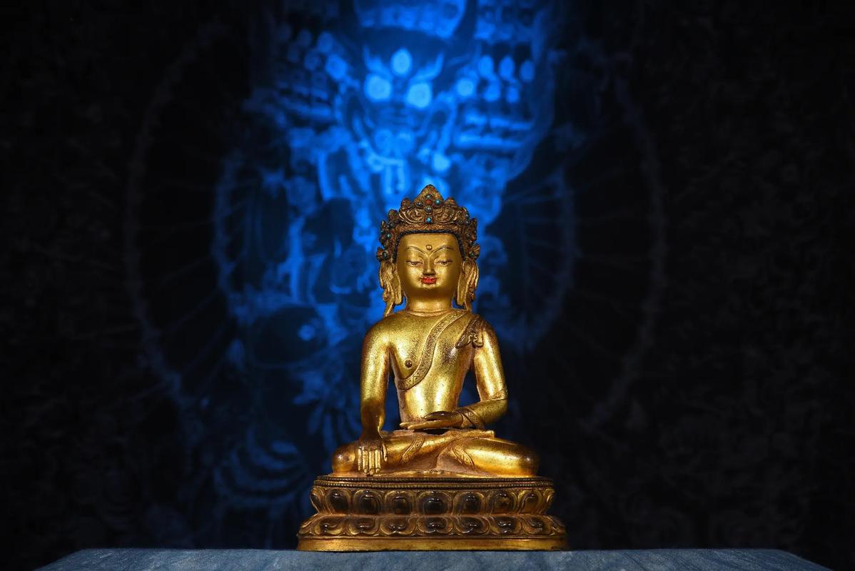 藏传铜鎏金宝冠释迦摩尼造像 #藏传佛教文化 #藏传文玩 #造 - 抖音