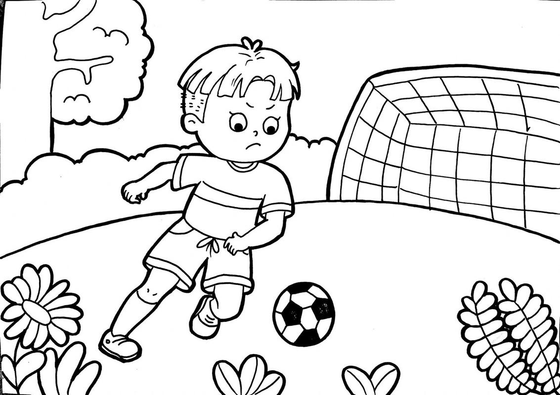 [原创]马克笔儿童画踢足球71 马克笔儿童画卡通画简笔画踢足球 运动