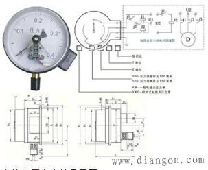 电接点压力表控制水泵接线图