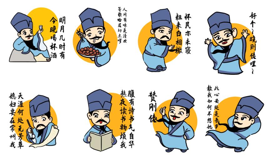 套专属常州人的"高定"表情包,由中国常州网设计,采用苏东坡的卡通形象