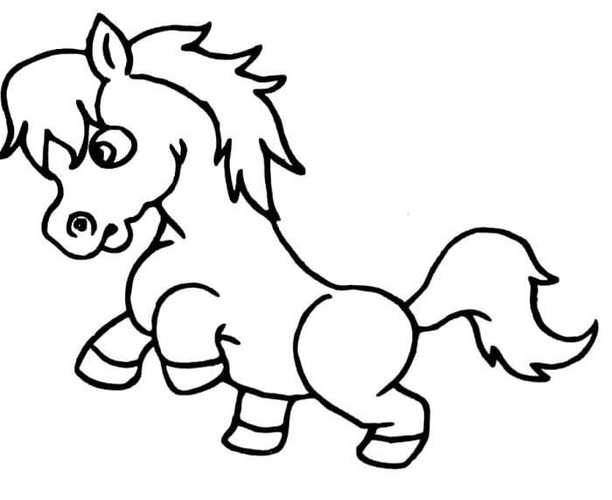 动物马儿童画图片马的简笔儿童绘画图集小马简笔画