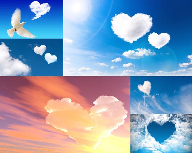 自然风光 > 素材信息  关键字: 天空云朵爱心和平鸽拍摄摄影风景高清